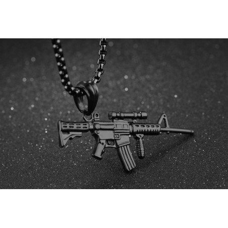 COLGANTE RIFLE DE ACERO QUIRÚRGICO