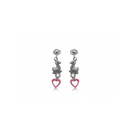 PENDIENTES DE PLATA DE LEY MODELO PATITO