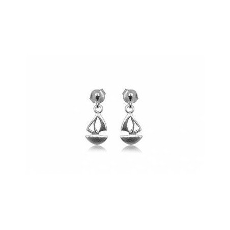 PENDIENTES BARQUITO DE PLATA DE LEY