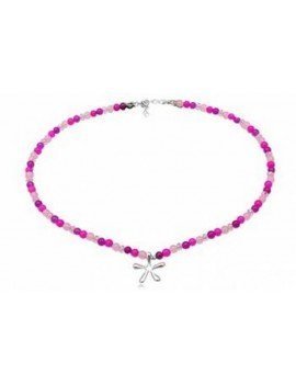 COLLAR ESTRELLA DE MAR CON CUARZO Y CRISTALES DE PLATA...