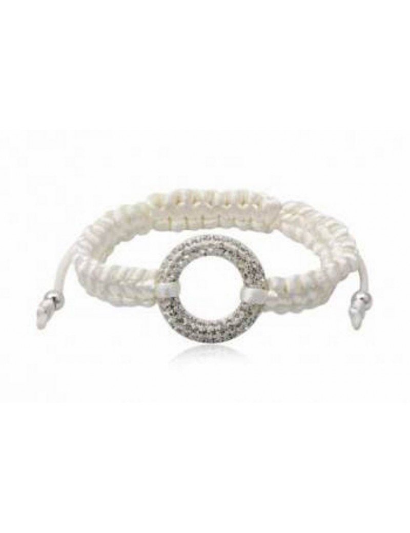 PULSERA ARO DE MACRAME CON CRISTAL PRECIOSA Y...