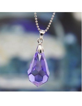 COLGANTE LAGRIMA DE CRISTAL DE SWAROVSKI Y PLATA 2