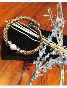 PULSERA DE PERLA NATURAL AUTOAJUSTABLE