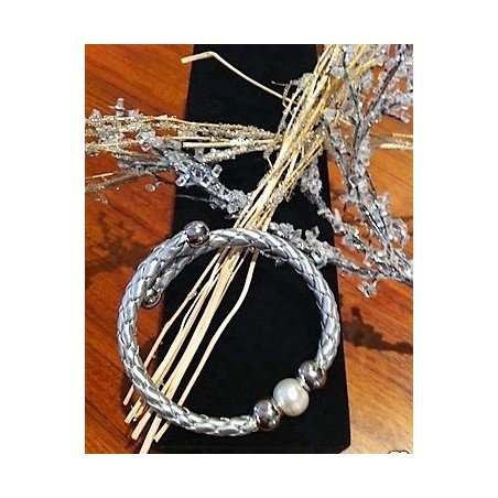 PULSERA DE PERLA NATURAL AUTOAJUSTABLE