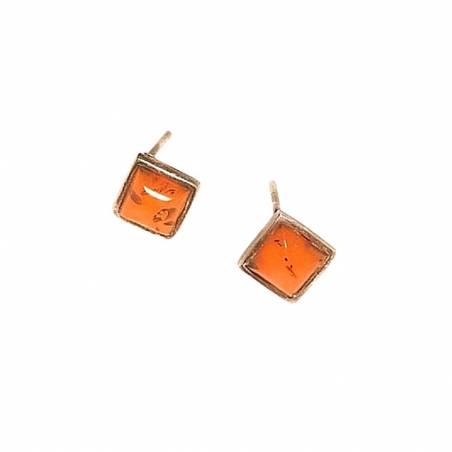 PENDIENTES AMBAR DE PLATA DE LEY