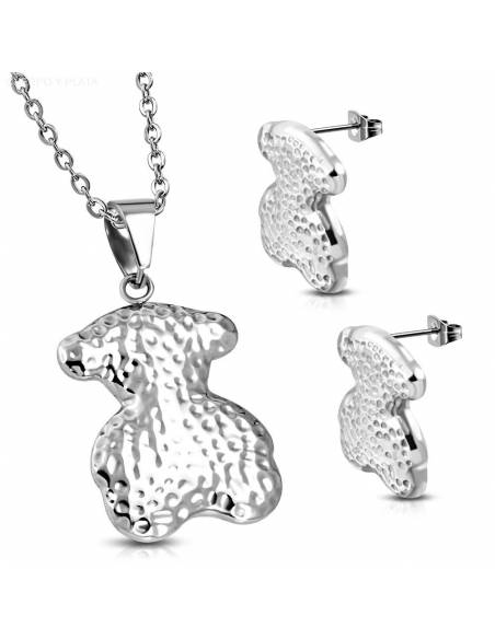 Conjunto Osito Estriado de Acero Quirúrgico