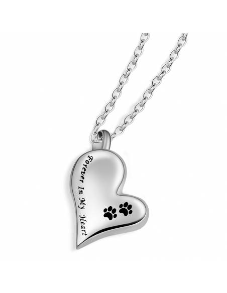 COLGANTE URNA CONMEMORATIVA CORAZON CON HUELLAS
