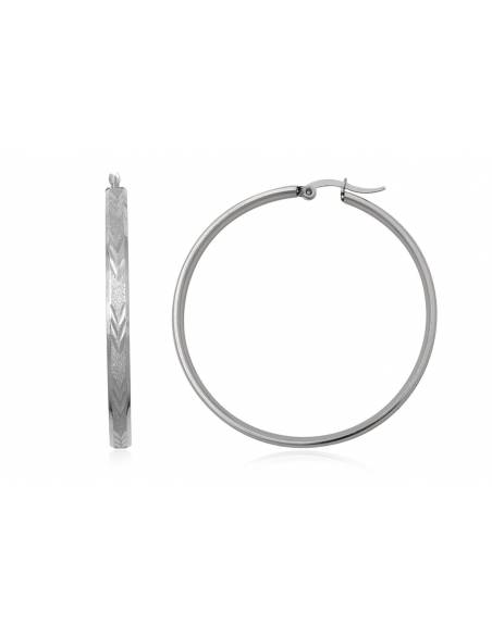 PENDIENTES ARO GRANDE DE ACERO