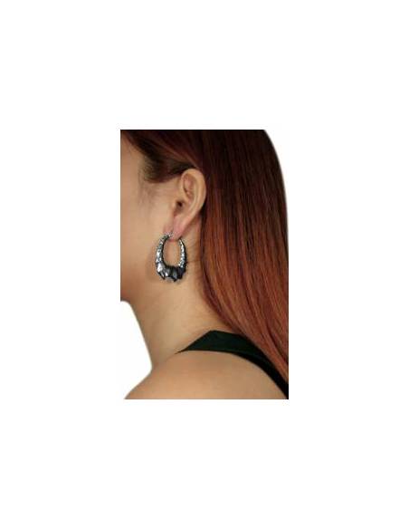PENDIENTES CONCHA DE ACERO