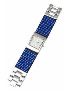 RELOJ CAJA CUADRADA DE ACERO Y CRISTAL DE SWAROVSKI AZUL... 2