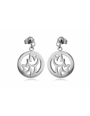 PENDIENTES TULIPANES DE ACERO COLOR PLATA