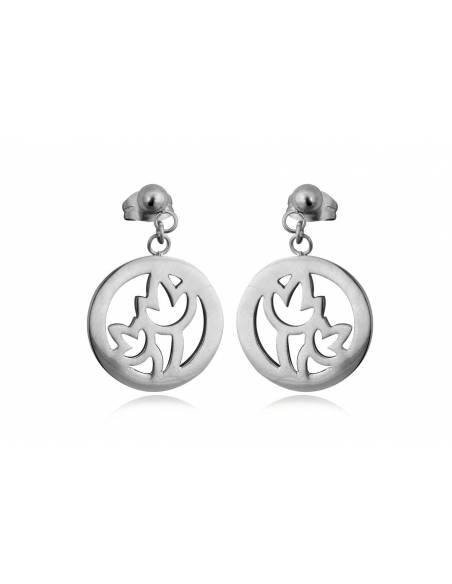 PENDIENTES TULIPANES DE ACERO COLOR PLATA