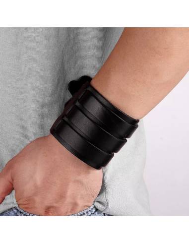 PULSERA HEBILLAS DE CUERO PARA HOMBRE