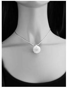 COLGANTE BOLA DE PLATA CON CRISTAL DE SWAROVSKI 2