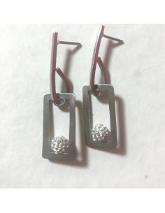 PENDIENTES ARTESANALES DE PLATA CON CRISTAL DE SWAROVSKI