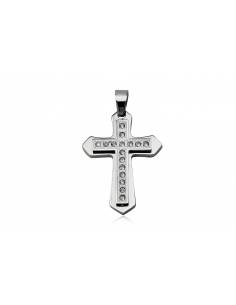 COLGANTE DE CRUZ CON CIRCONITAS UNISEX