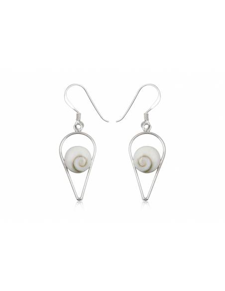 PENDIENTES LARGOS OJO DE SHIVA DE PLATA