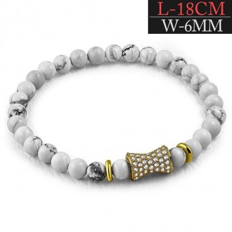 PULSERA CON PIEDRA HOWLITA