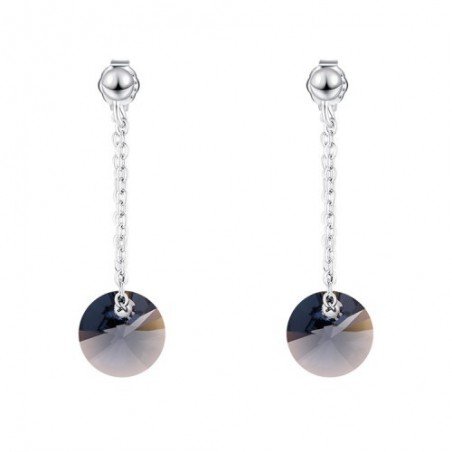 PENDIENTES PENDULO CON CRISTAL DE SWAROVSKI EN PLATA DE LEY