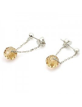 PENDIENTES CON CRISTAL DE SWAROVSKI EN PLATA DE LEY 2